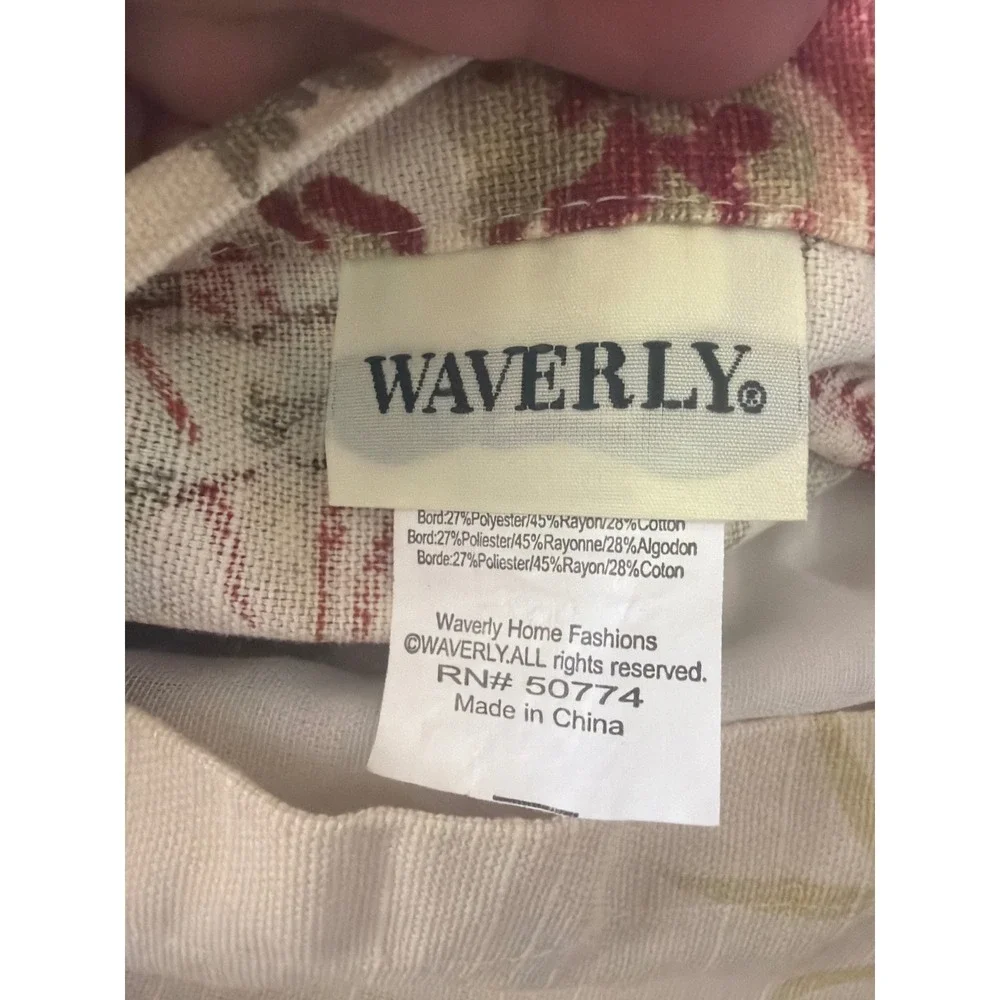 Waverly Floral Standard Pillow Sham Country Cottage French Roses Shabby Chic